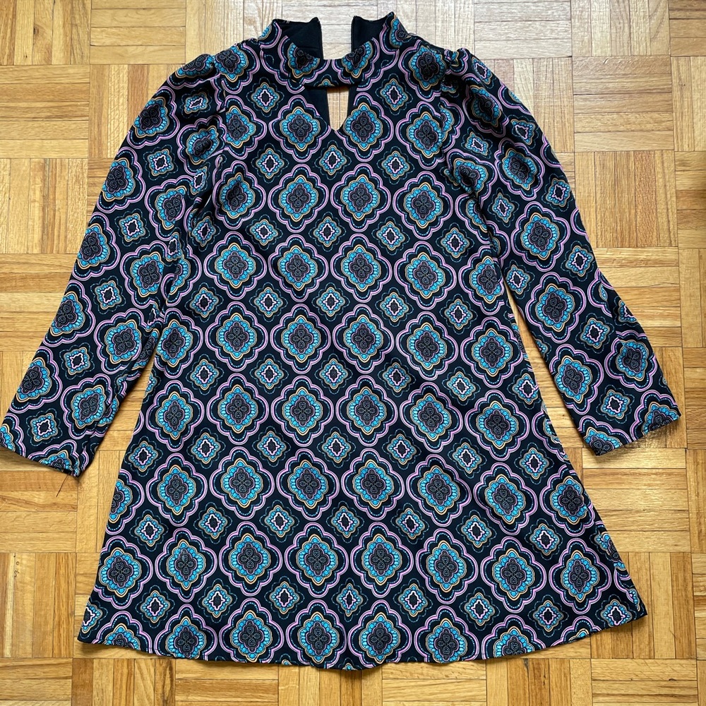 Printed Long-Sleeve Girls Dress